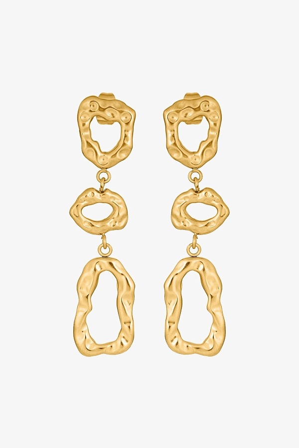 Серьги из фактурных фигур