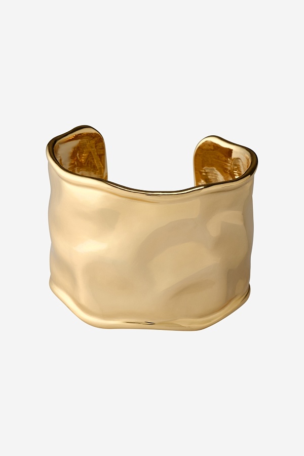 Браслет массивный с текстурой фольги