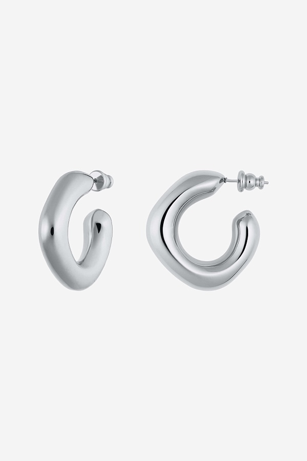 Серьги-кольца дутые