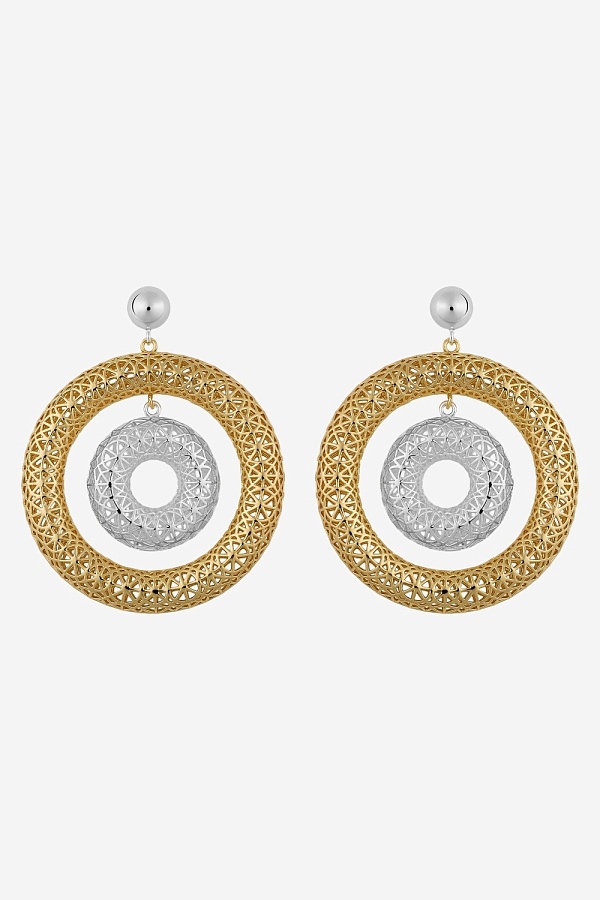 Серьги с ажурными кругами