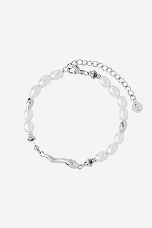 Браслет с жемчугом и волной