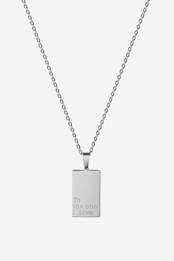 Кулон прямоугольной формы с посланием