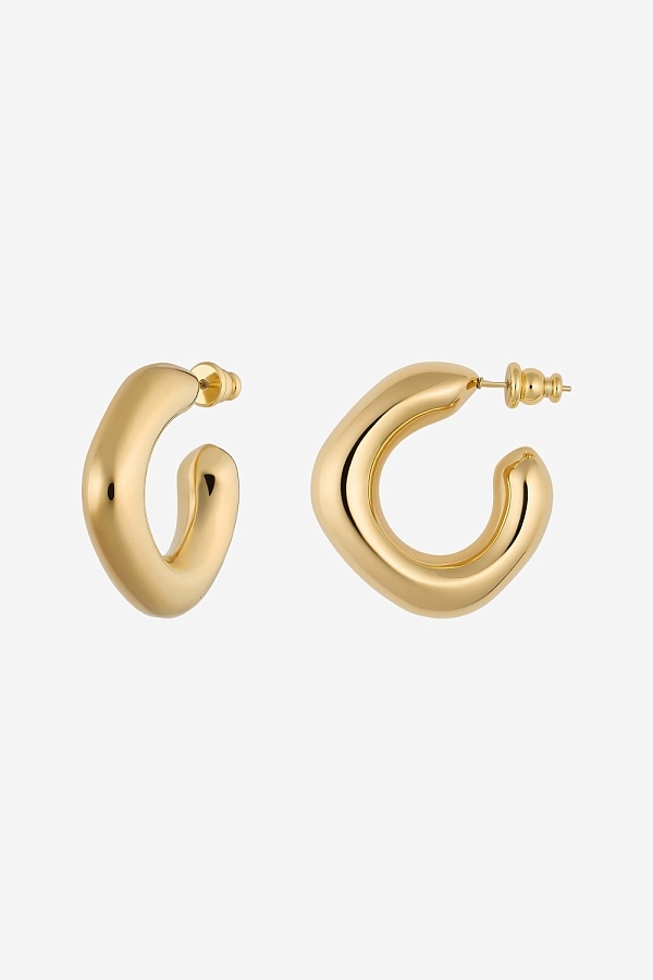 Серьги-кольца дутые